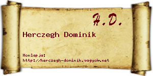Herczegh Dominik névjegykártya